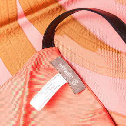 Hermes Silk Dip Dye Petit H Tigre Royal Triangle Shawl 5 of 7