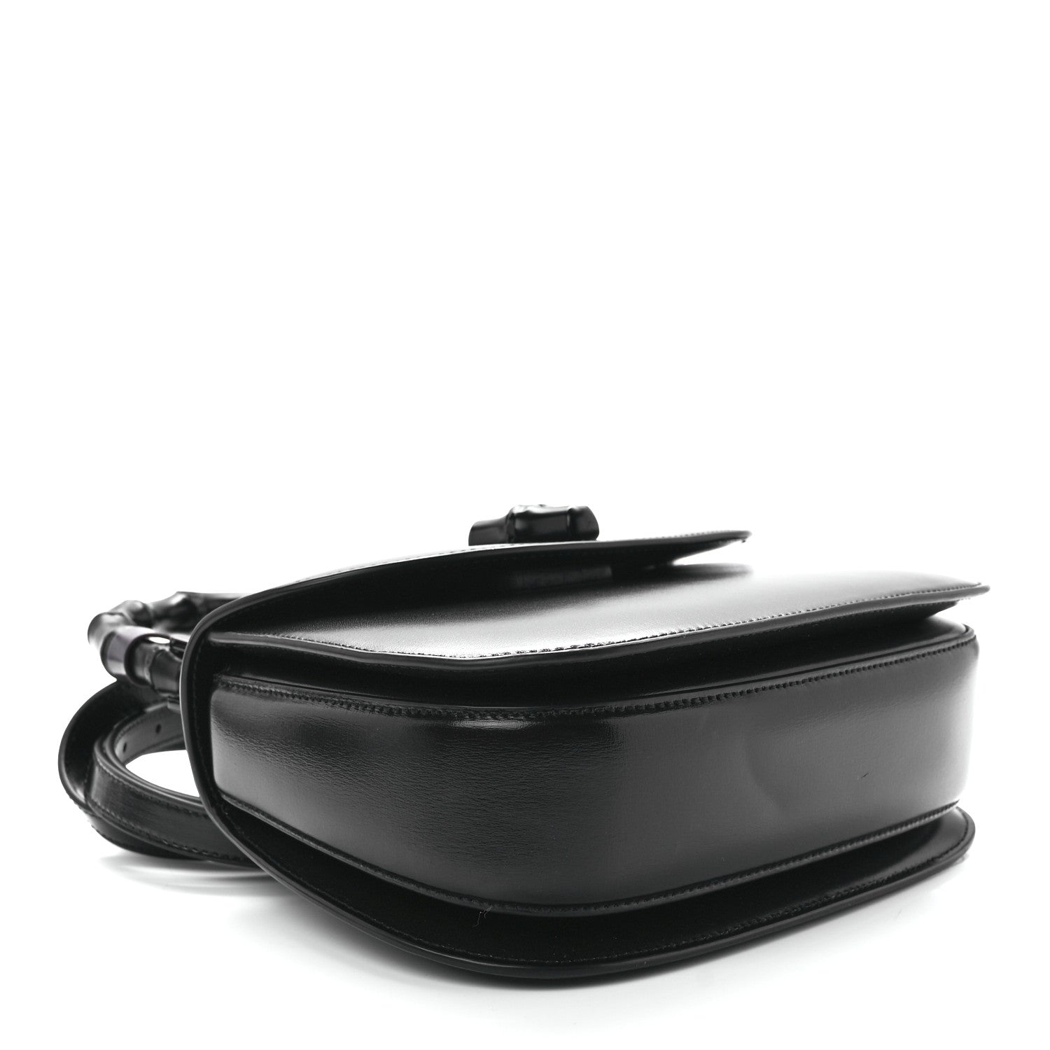 Gucci Boarded Dyana Lux Calfskin Web Monochrome Small Bamboo 1947 Top Handle Bag Black 6 of 13