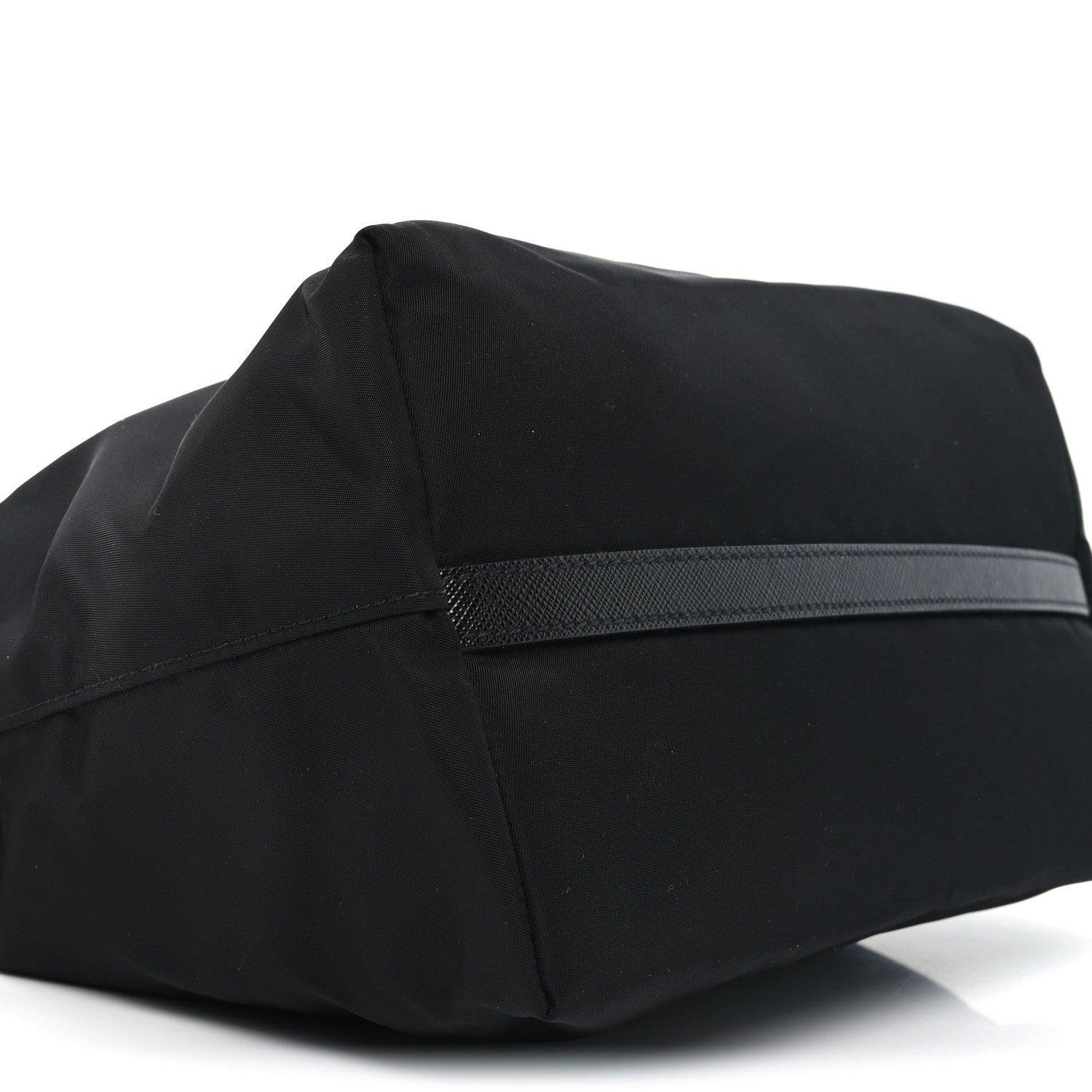 Prada Tessuto Nylon Saffiano Shopping Tote Black 9 of 10