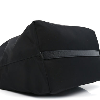 Prada Tessuto Nylon Saffiano Shopping Tote Black 9 of 10
