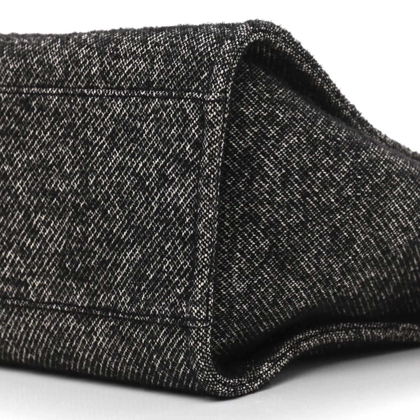Mixed Fibers Calfskin Medium Deauville Tote Black