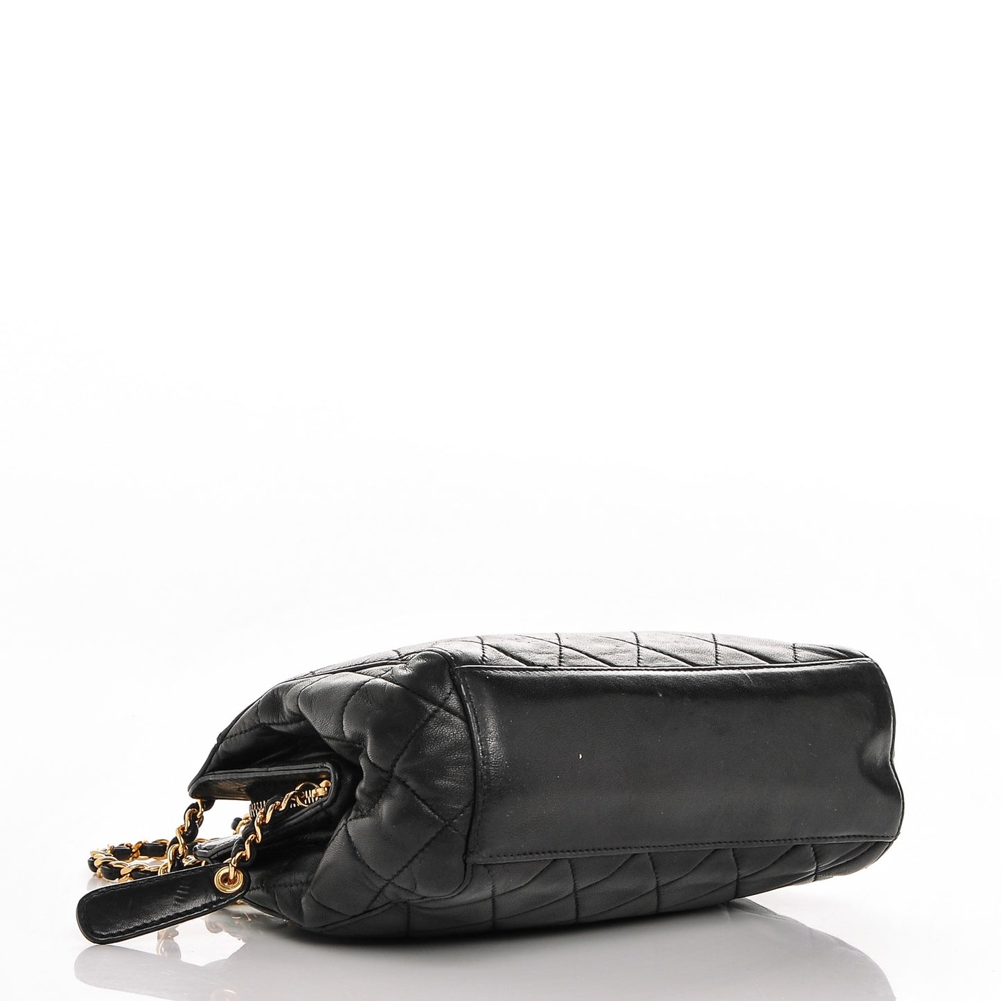 Lambskin Quilted Shoulder Bag Black