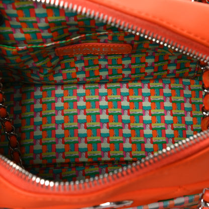 Chanel Rubber Quilted Lambskin Coco Rain Camera Bag Orange 8 of 14