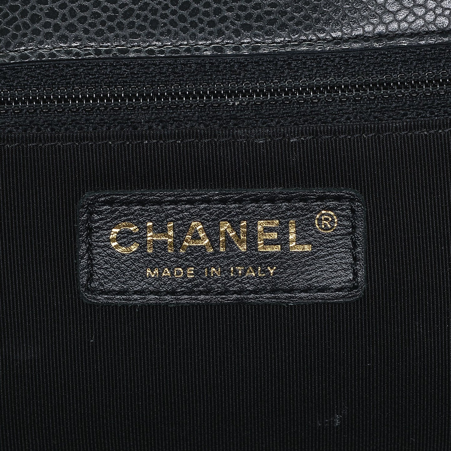 Caviar Quilted Flap Tote Black