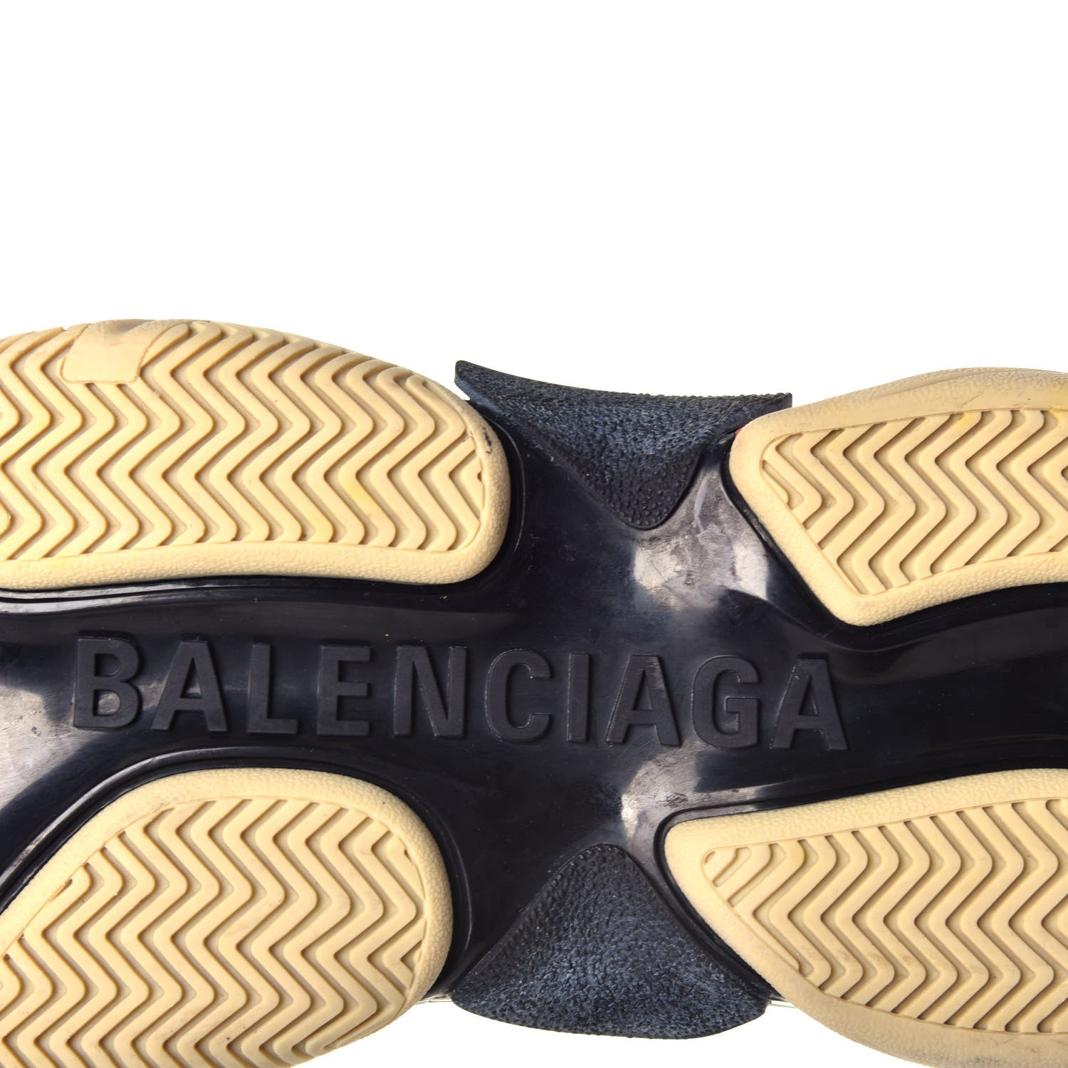 Balenciaga Fabric Mesh Washed Effect Womens Triple S Sneakers 40 Black Red 6 of 7