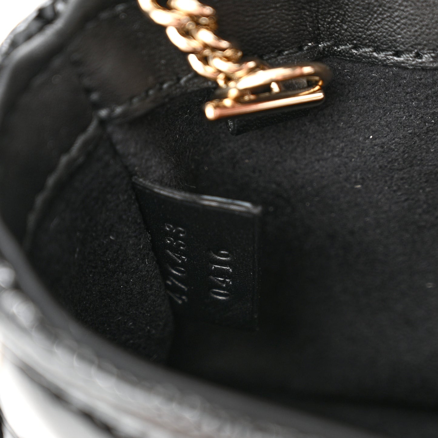 Patent Lambskin Matelasse Super Mini GG Marmont Shoulder Bag Black