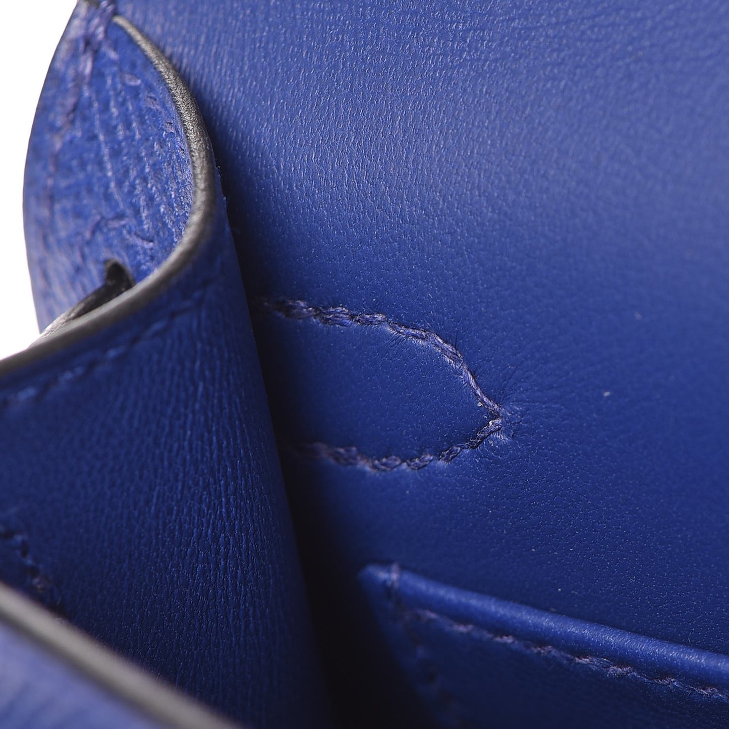 Epsom Mini Kelly Sellier 20 Bleu Electrique