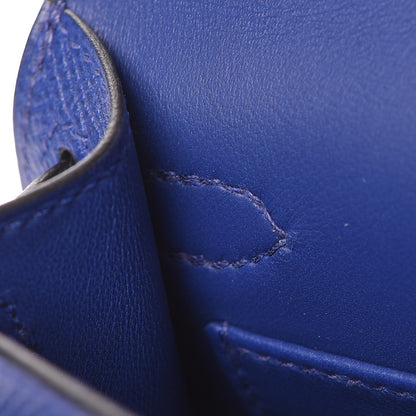 Hermes Epsom Mini Kelly Sellier 20 Bleu Electrique 20 of 25