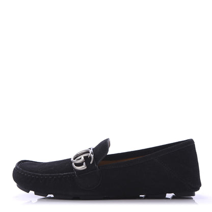 Gucci Suede Mens Driver Queen Loafers 5 Black 1 of 10