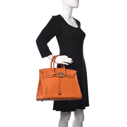 Hermes Epsom Birkin 35 Orange 2 of 17