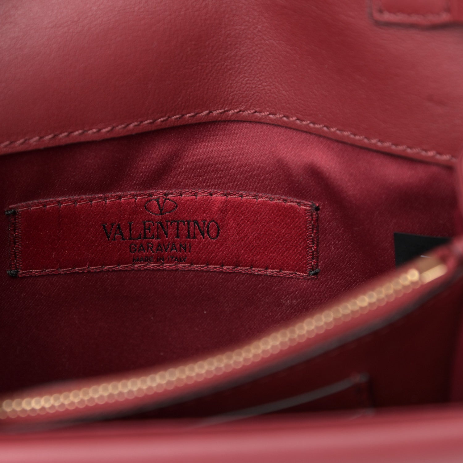 Valentino Garavani Calfskin Rockstud Wallet on Chain Camelia 6 of 13