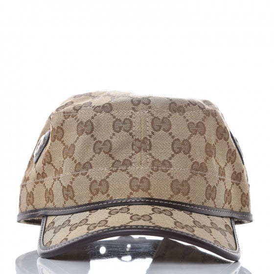 Gucci Monogram Military Hat L Brown 3 of 9