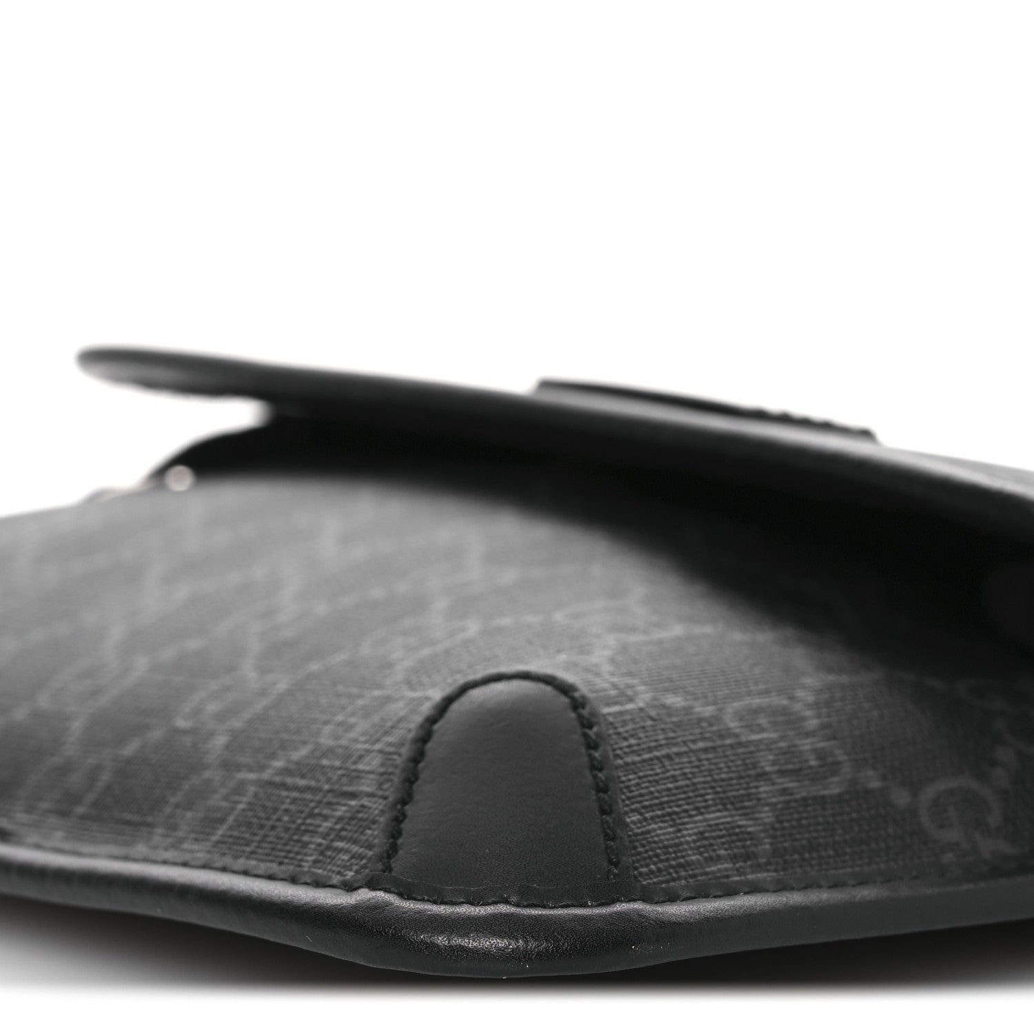 Gucci GG Supreme Monogram Web Slim Belt Bag Black Grey 10 of 12