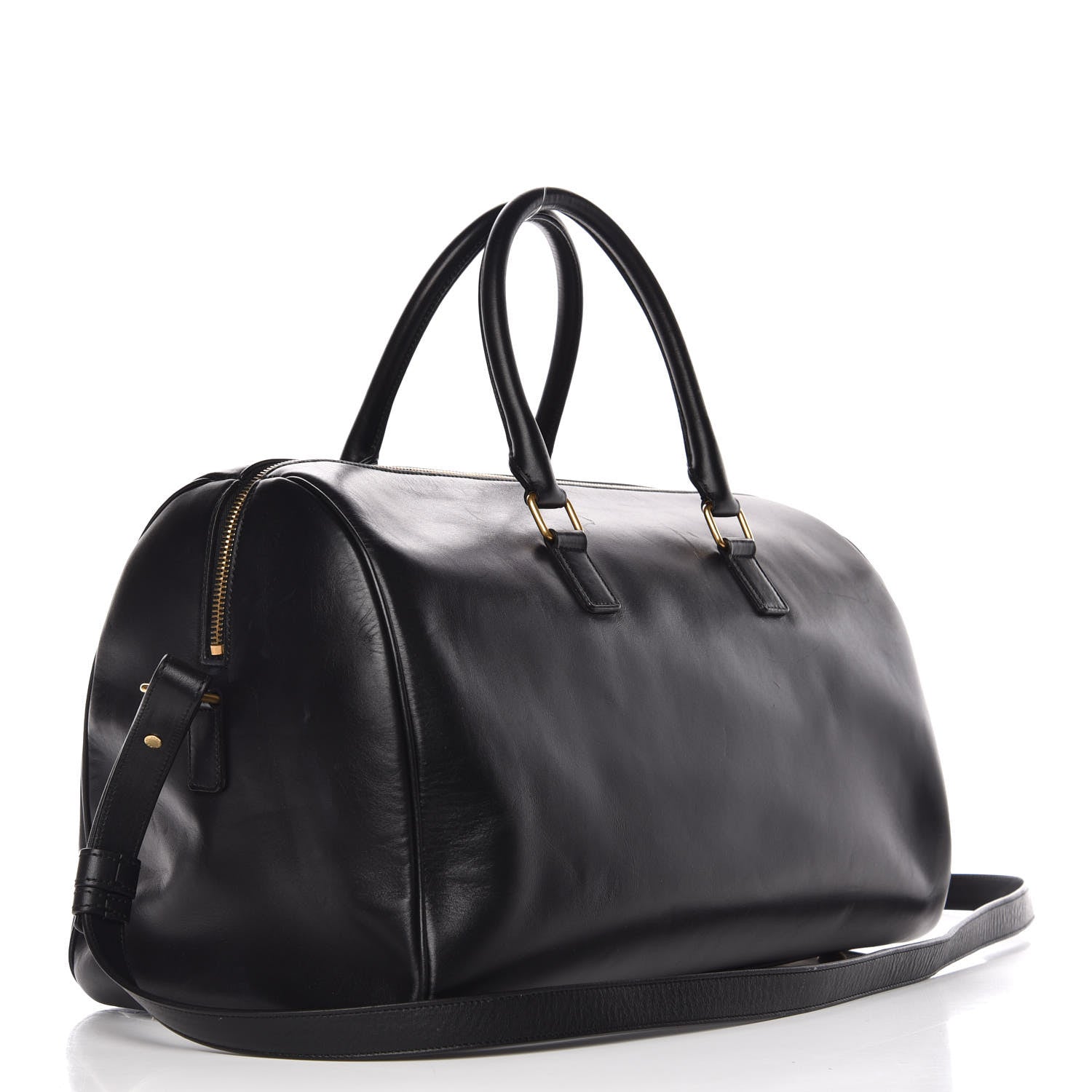 Saint Laurent Calfskin Classic Duffle 12 Black 4 of 15