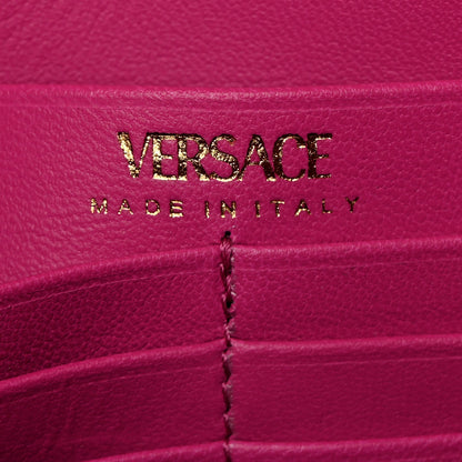Versace Velvet Quilted Virtus Shoulder Bag Pink 6 of 10