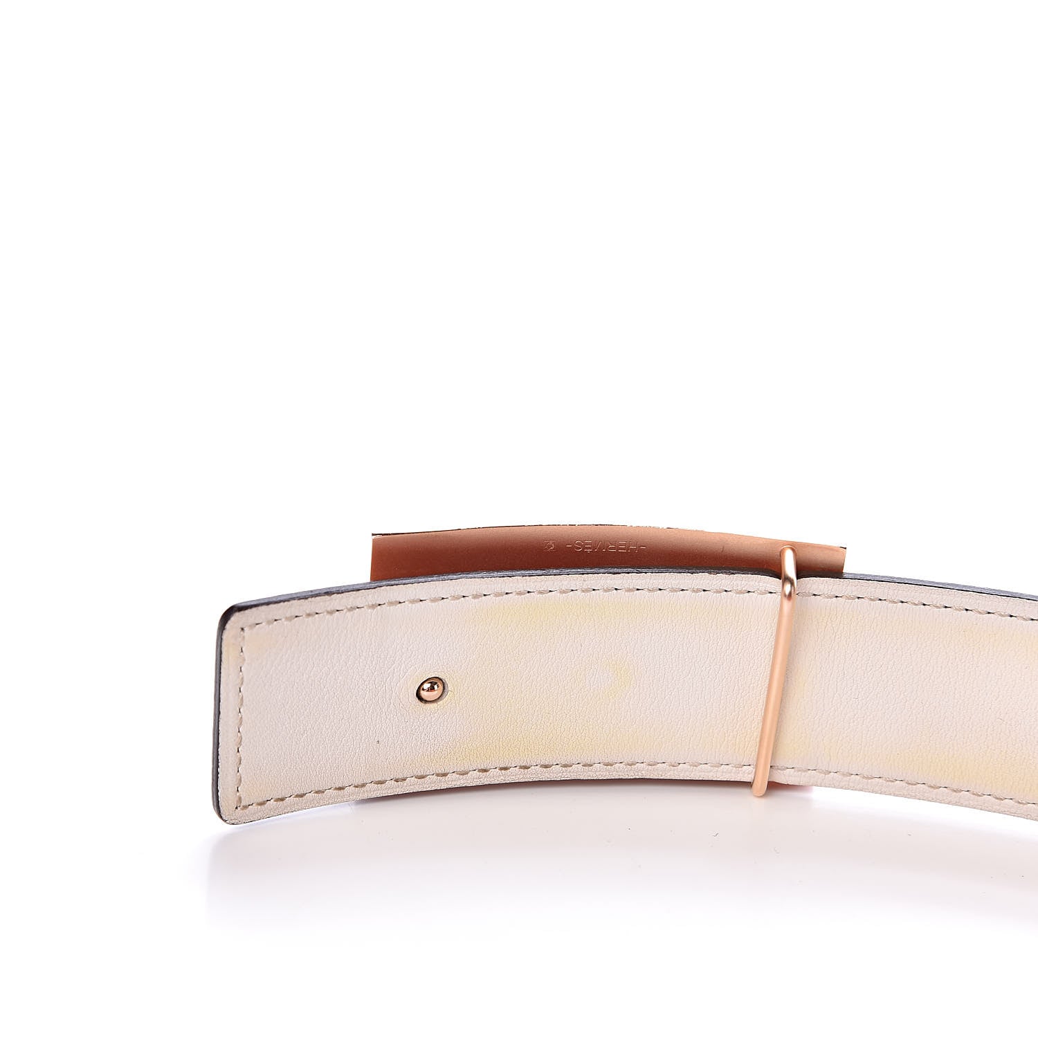 Hermes Epsom Swift 32mm Collier De Chien CDC Belt 95 Orange White 4 of 8