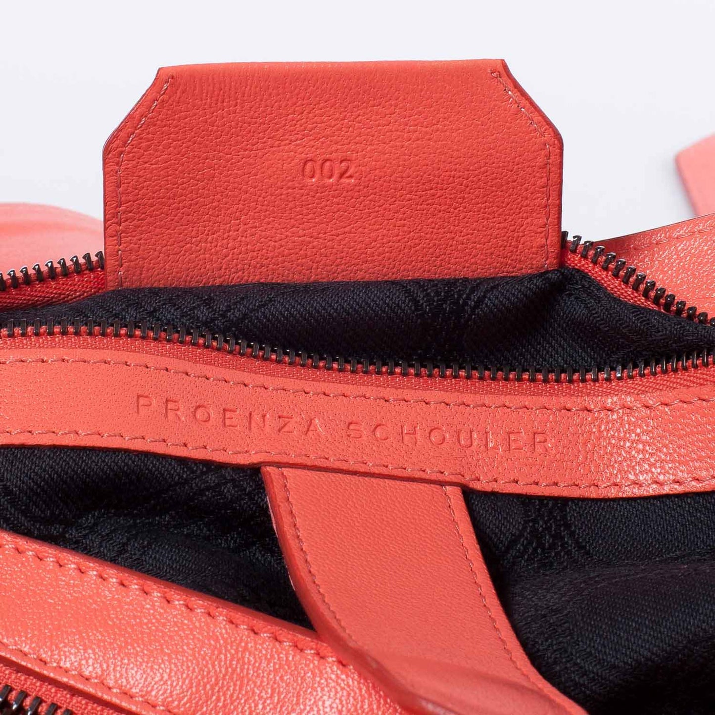Lambskin PS1 Medium Satchel Neon Coral