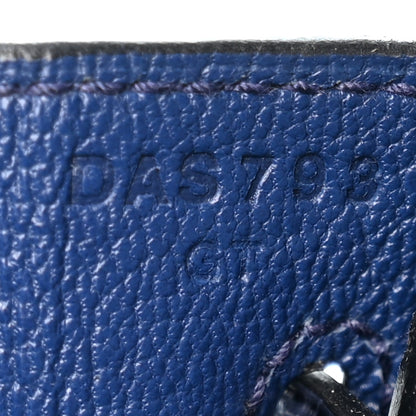 Hermes Taurillon Novillo Matte Alligator Birkin Touch 25 Bleu Saphir Marine 6 of 12
