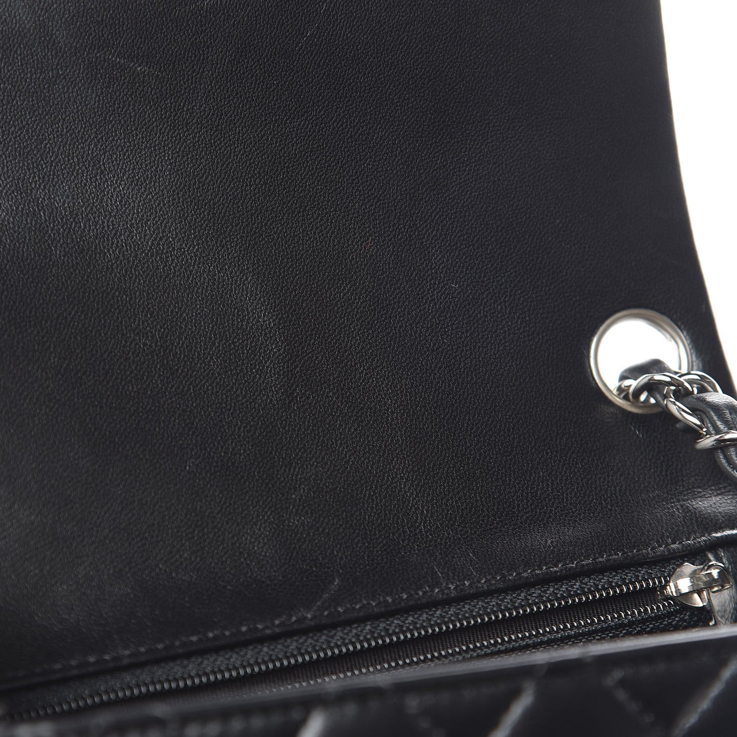 Lambskin Quilted Mini Square Flap Black