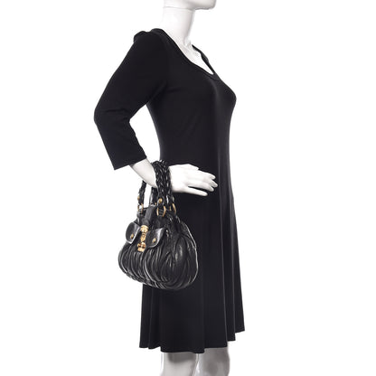 Miu Miu Nappa Matelasse Coffer Frame Tote Black 2 of 11