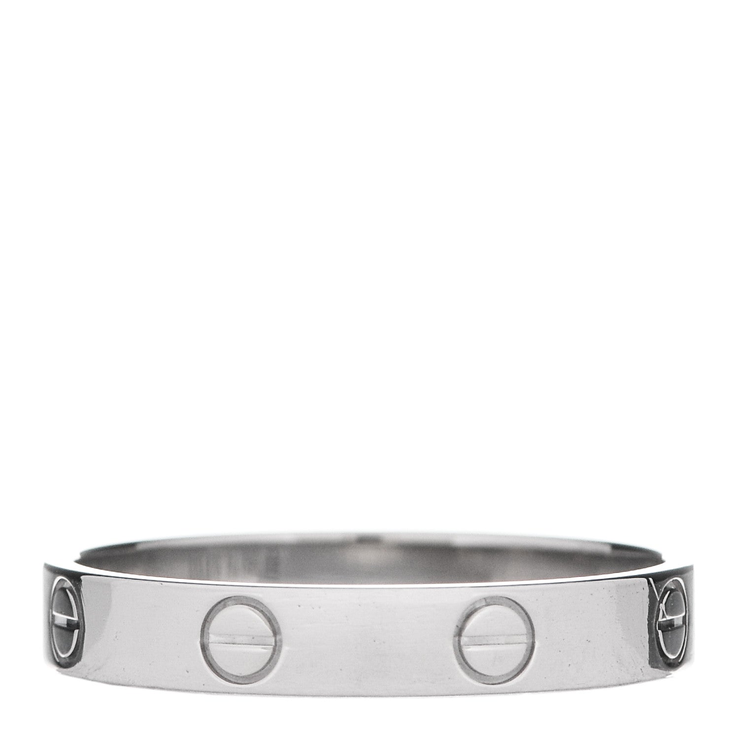 Cartier 18K White Gold 3.5mm LOVE Wedding Band Ring 61 9.5 3 of 4