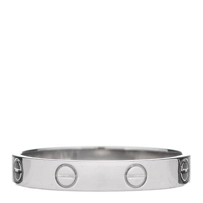 Cartier 18K White Gold 3.5mm LOVE Wedding Band Ring 61 9.5 3 of 4