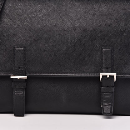 Prada Saffiano Travel Messenger Bag Black 17 of 17