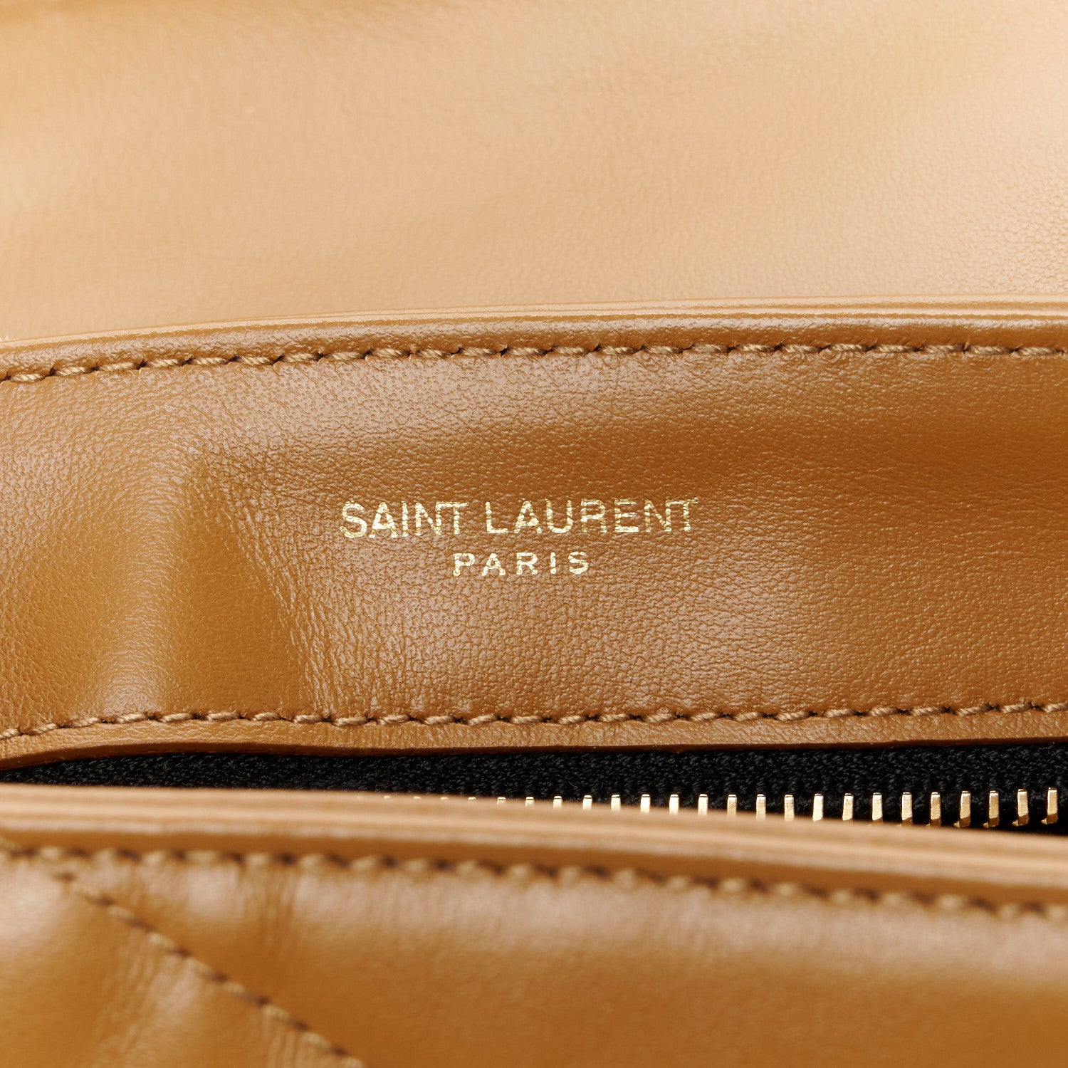 Saint Laurent Calfskin Y Quilted Monogram Toy Loulou Crossbody Bag Dark Natural 6 of 12