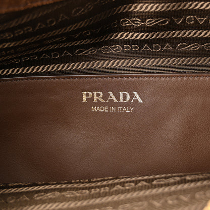 Prada Scamosciato Large Arque Shoulder Bag Cacao 6 of 10