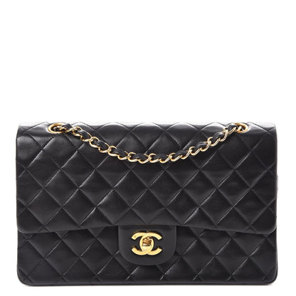 Chanel Lambskin Quilted Medium Double Flap Black 1 of 10