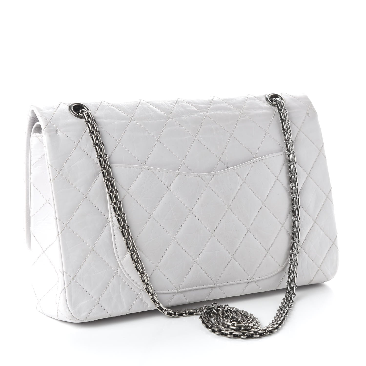 Chanel Aged Calfskin 2.55 Reissue 227 Flap White 3 of 10