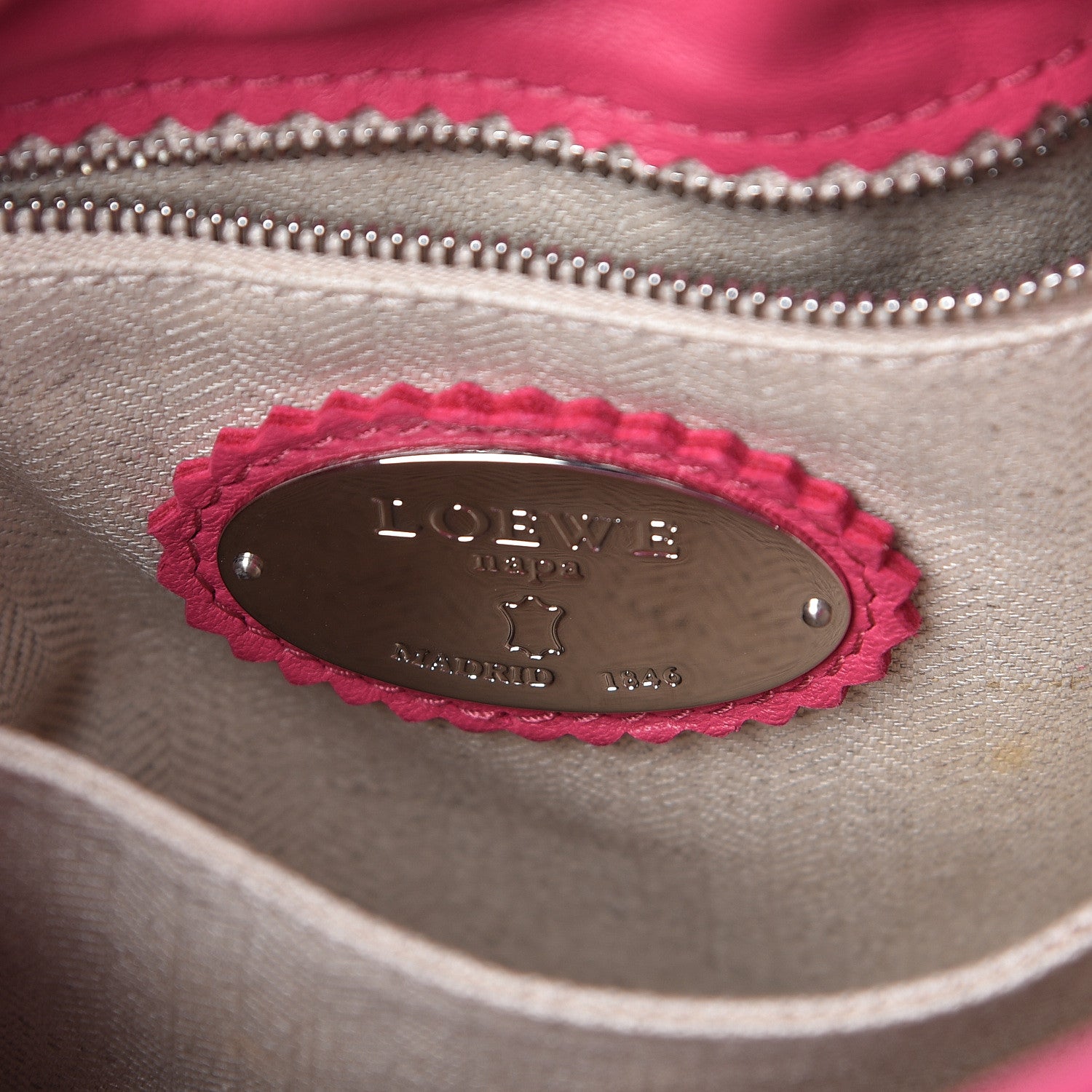 Loewe Calfskin Flamenco Shoulder Bag Magenta 6 of 10