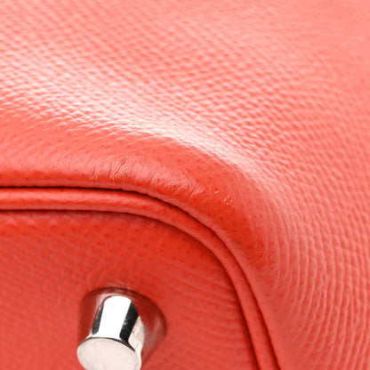 Hermes Epsom Tressage De Cuir Picotin Lock 18 PM Capucine Celeste Rouge H 11 of 12