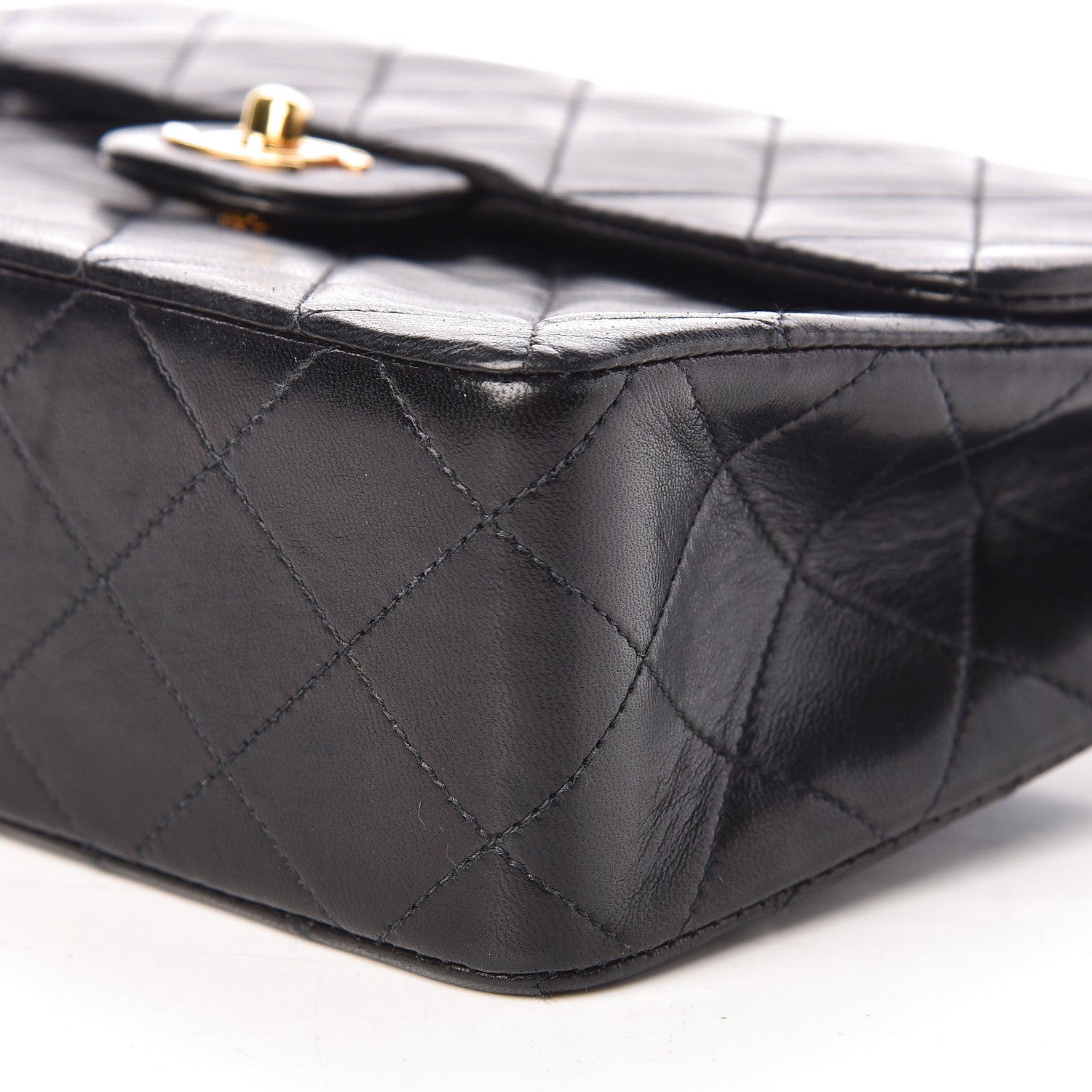 Chanel Lambskin Quilted Mini Square Flap Black 10 of 11