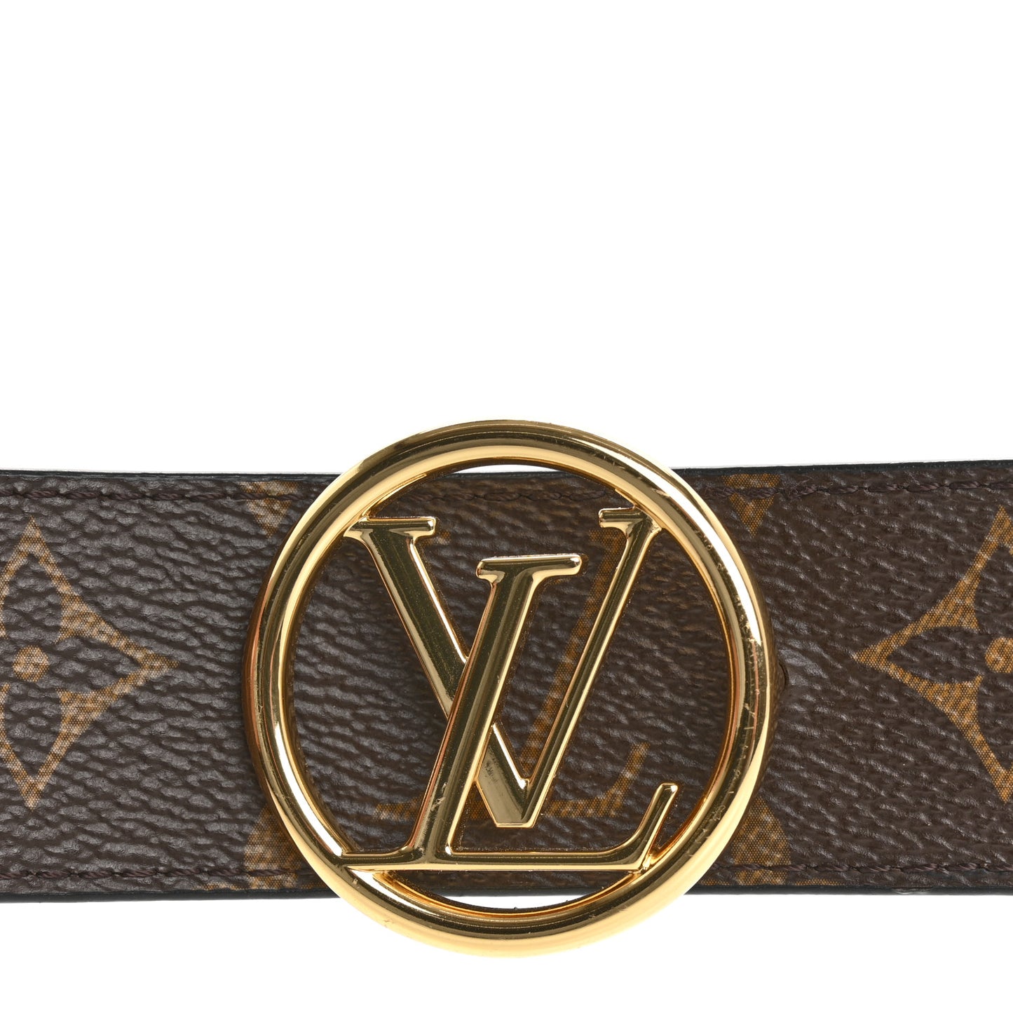 Monogram Epi 35mm LV Circle Reversible Belt 85 34 Black