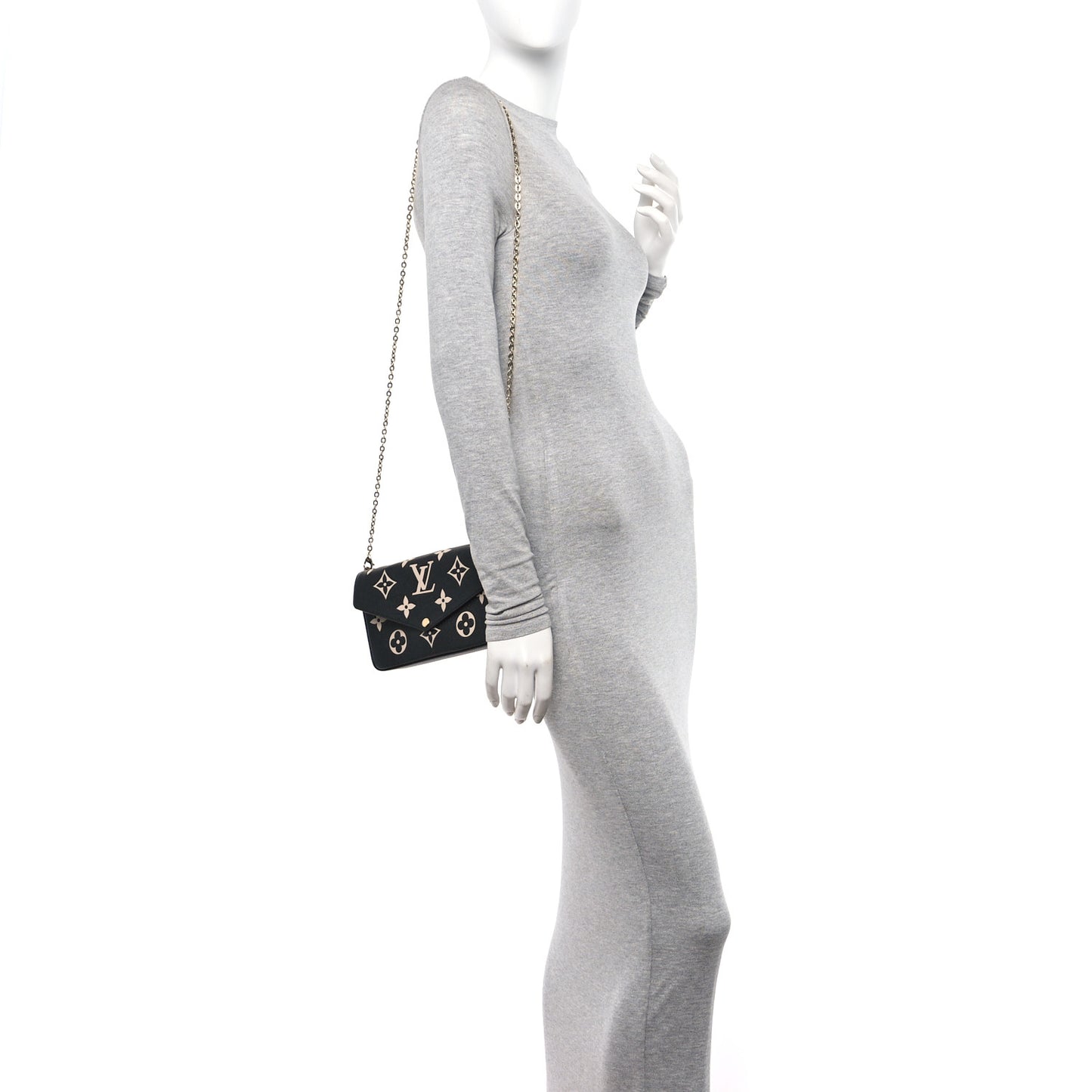 Empreinte Monogram Giant Felicie Pochette Black Beige