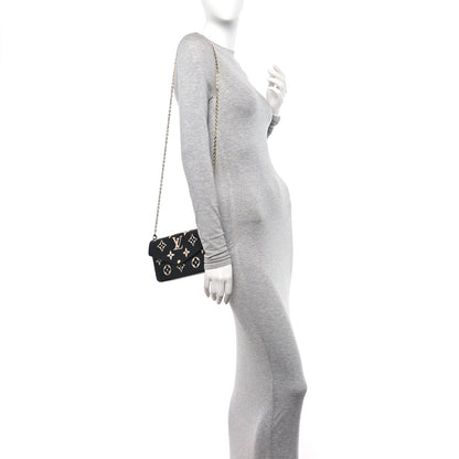 Louis Vuitton Empreinte Monogram Giant Felicie Pochette Black Beige 2 of 14