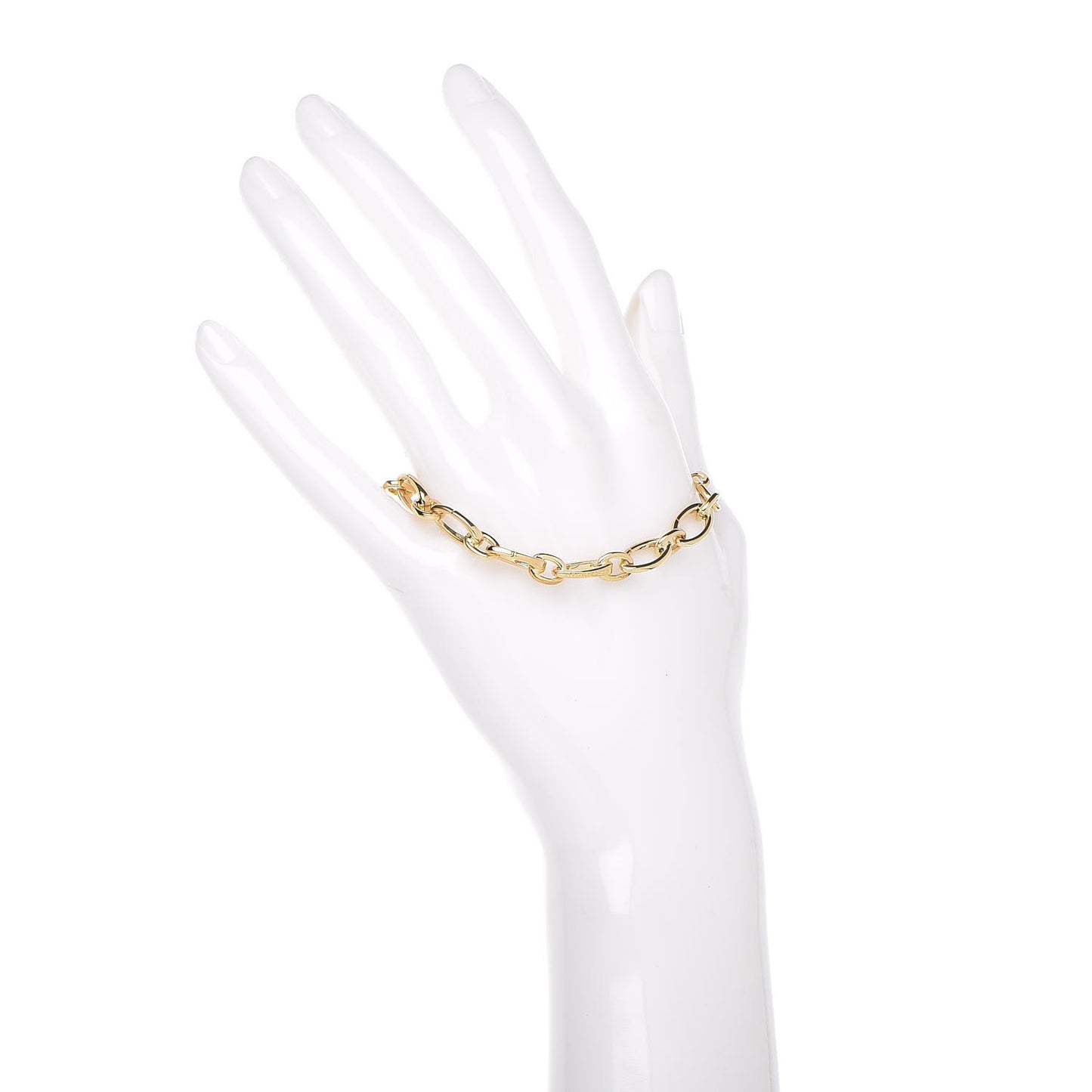 18K Yellow Gold Clasping Oval Link Bracelet