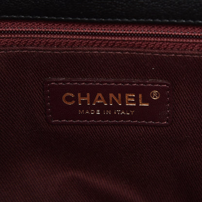 Chanel Patent Goatskin Quilted Medium CC Eyelet Flap Black 6 of 9