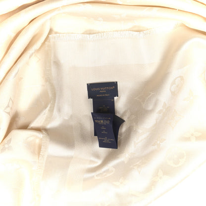Louis Vuitton Wool Silk Monogram Classic Shawl Ivory 3 of 4