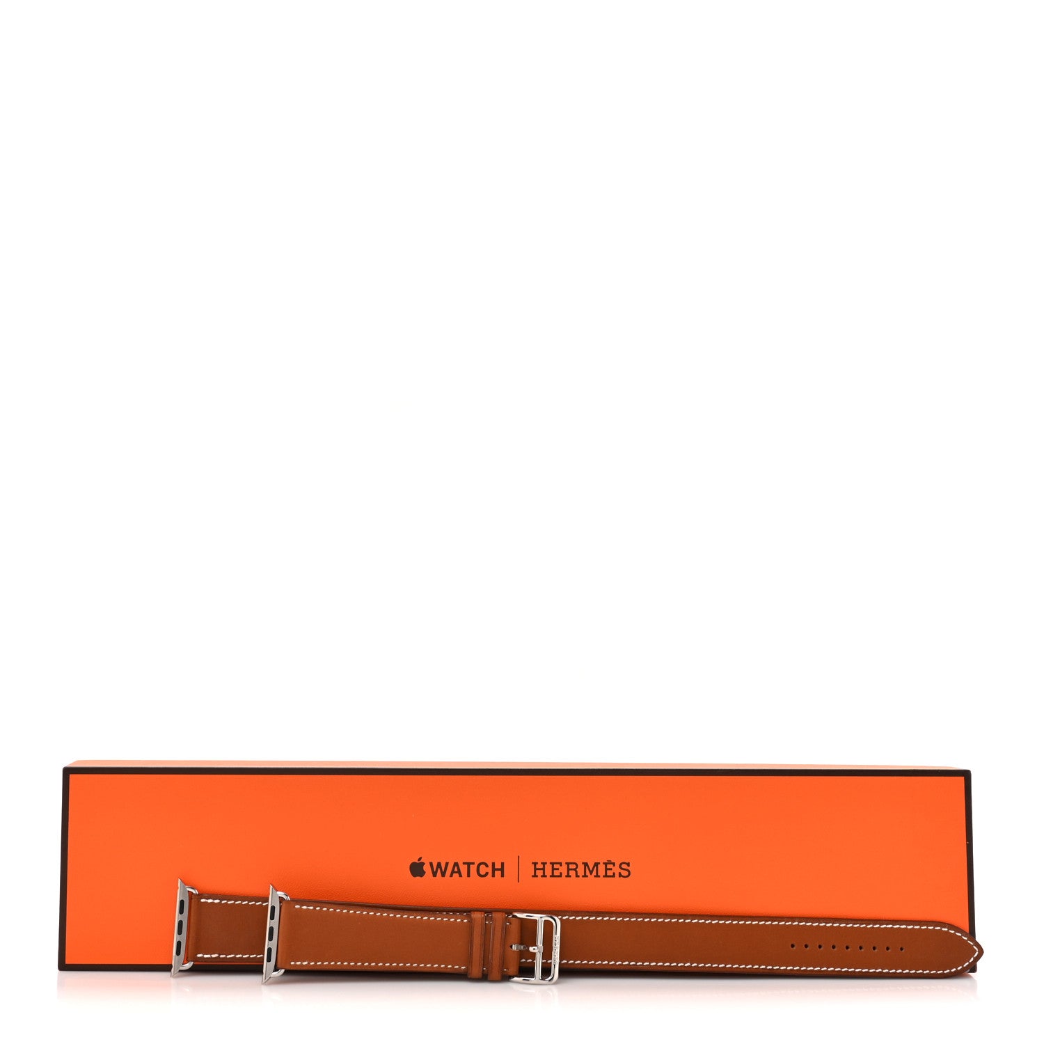 Hermes Barenia 34mm Apple Watch Double Tour Band Fauve 6 of 6