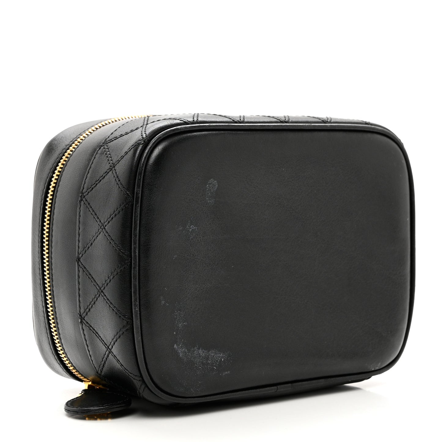 Lambskin Vanity Cosmetic Case Black