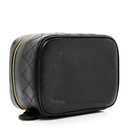 Chanel Lambskin Vanity Cosmetic Case Black 4 of 9