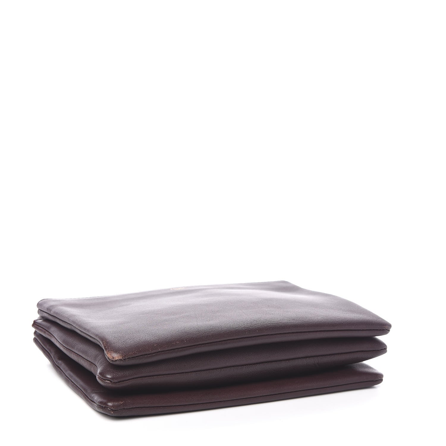 Celine Lambskin Large Trio Crossbody Bag Burgundy 3 of 10