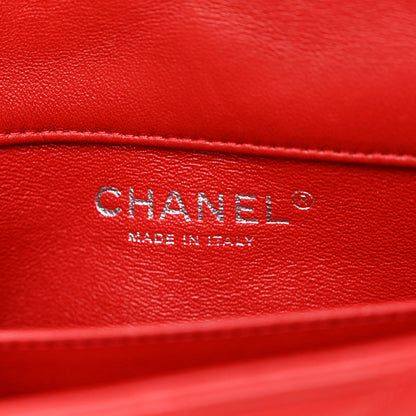 Chanel Lambskin Quilted Extra Mini Rectangular Flap Red 6 of 10