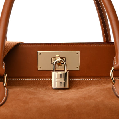 Hermes Veau Grizzly Barenia Toolbox 33 Fauve 7 of 16