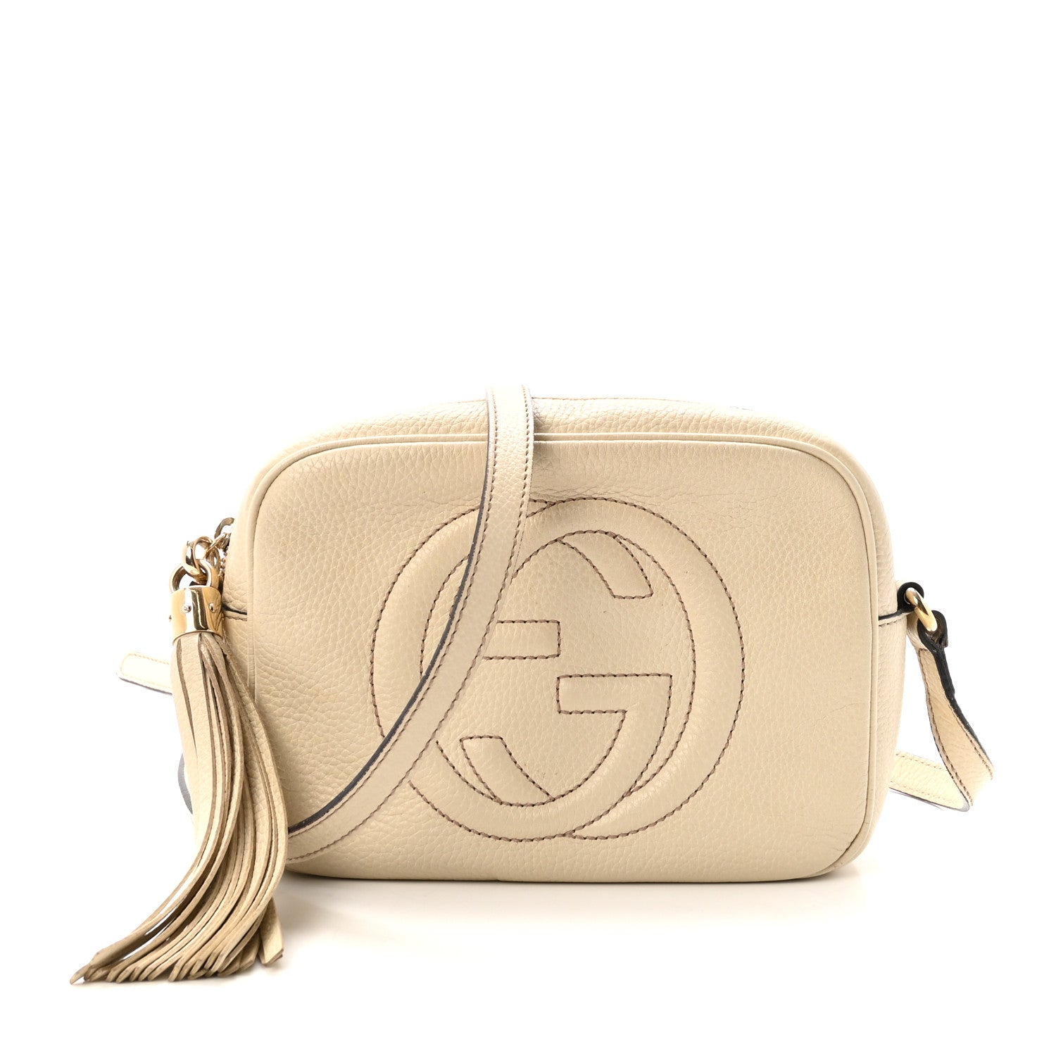 Gucci Pebbled Calfskin Small Soho Disco Bag Off White 1 of 10