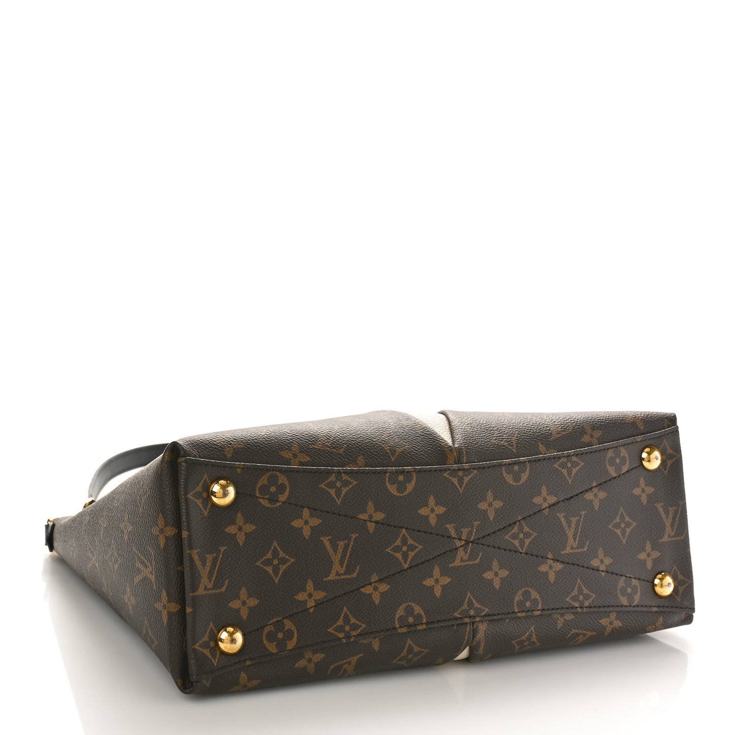 Monogram V Tote MM Khaki Cream