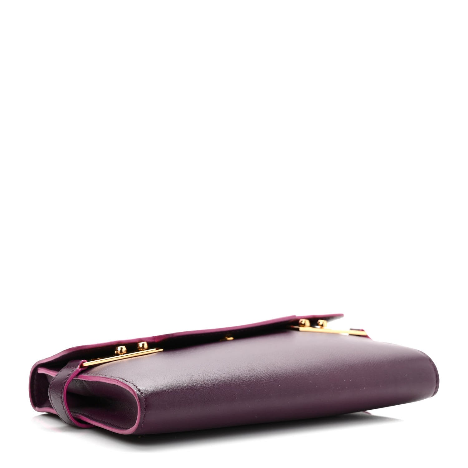 Delvaux Calfskin Tempete Pochette Burgundy 3 of 8