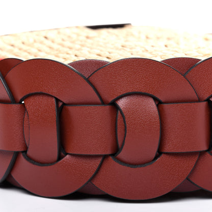 Chloe Calfskin Raffia Embroidered Small Darryl Crossbody Brown 8 of 11